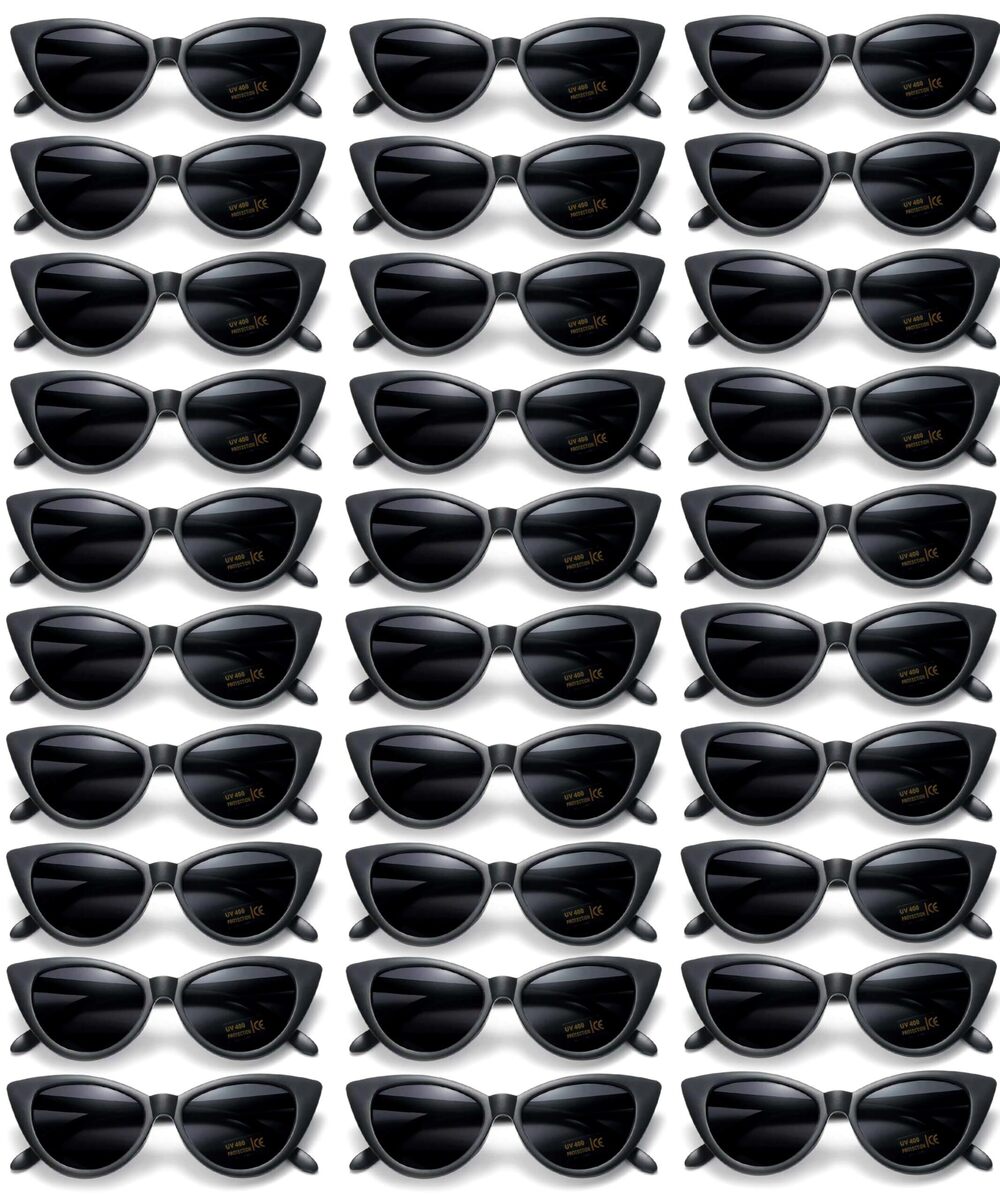 5248 Black Sunglasses Bulk Cat Eye Sunglasses Party Favor 1950s Inspired